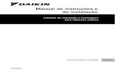 Manual de instruções e de instalação - Clientes | Daikin · em telhados planos – Acumulador de água quente Daikin ... Manual de instruções e de instalação Em caso de ligação