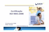 Certificação ISO 9001:2008 - qualiwork.ptqualiwork.pt/newsletters/newsletter12/Apresentacao_Certificacao... · Evolução da Certificação ISO 9001 Electrical and optical equipment