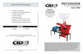 2502-0804 - Triturador CID 1400 REV 04-11-2016 · Em 1986 a empresa foi comprada pelo Condomínio de Investimentos Denárius - CID, ... 2.4 - Verificar o estado da contra- faca. Se