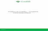 Política de Crédito CrediSIS CENTRALCREDI · Política de Crédito – CrediSIS CENTRALCREDI 3 | P á g i n a 1.