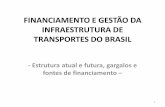 FINANCIAMENTO E GESTÃO DA INFRAESTRUTURA DE TRANSPORTES DO BRASIL · 2013-06-06 · ~100.000 km (Brasil atual ~ 180.000 km) 500 km . ... - sistema complexo e eficiente de suprir