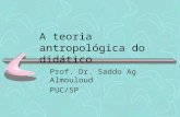 A teoria antropológica do didático · PPT file · Web view2009-02-23 · A teoria antropológica do didático Prof. Dr. Saddo Ag Almouloud PUC/SP Rupturas provocadas pelas teoria