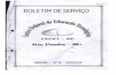 Boletim janeiro 2004 - Câmpus Rio Pomba · competência prevista na Port. Ministerial no 2.576, pub. no DOU de 13/09/02, resolve: Ministerial no 2.576, pub. no DOU de 13/09/02, resolve: