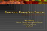 Espectros, Radiações e Energia - Site de FQ · branca, o elemento absorve as mesmas radiações (mesma energia) que é capaz de emitir. ... A luz visível é apenas uma pequena