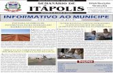 ITÁPOLIS Gratuita - itapolis.sp.gov.br · BAIRRO SANTO ANTONIO Melhorar o acesso aos bairros ... feitura Municipal de Itápolis, por meio de um programa de auxílio ali-mentação