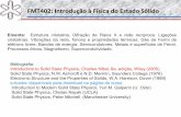 FMT402: Introdução à Física do Estado Sólidofmt0402n/aula1.pdf · FMT402: Introdução à Física do Estado Sólido Ementa: Estrutura cristalina. Difração de Raios X e rede