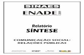 COMUNICAÇÃO SOCIAL: RELAÇÕES PÚBLICASdownload.inep.gov.br/educacao_superior/enade/relatorio_sintese/... · 4 Apresentação O presente relatório tem como objetivo apresentar