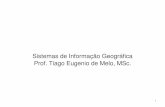 Sistemas de Informação Geográfica Prof. Tiago Eugenio de ... · elementos da superfície de referência, com uma certa curvatura, para a superfície de representação, que é