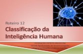 Roteiro 12 Classificação da Inteligência Humana · Classificação da Inteligência Humana ... testes através das idades e através dos diferentes testes corrobora a noção de