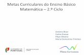 Metas Curriculares do Ensino Básico Matemática 2.º Ciclo · • Medir o perímetro e a área de polígonos regulares e de círculos (GM6) ... passando do 5.º ano para o 6.º ano.