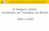 O Seguro contra Acidentes de Trabalho no Brasil: RAT e .ndice de Gravidade ndice de Custo Taxa