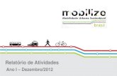 Relatório de Atividades - Mobilize Brasil · Falta segurança no Plano Inclinado Santa Marta, no Rio (8/10) Portal Mobilize Brasil Destaques Participação em palestras sobre mobilidade