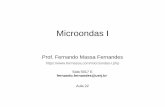 Microondas I - fermassa.com1)_Aula_22.pdf · 2 Exercícios selecionados do capítulo 2 Prova P.2 – Capt. 2 (exercícios propostos e exemplos) Dia 18/07 (Quarta) i) Cálculo dos