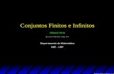 Conjuntos Finitos e Inﬁnitos - Instituto de Matemática ... · COROLÁRIO O produto cartesiano de dois conjuntos enumeráveis é um conjunto enumerável. Conjuntos Finitos e Inﬁnitos