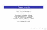 Prof. M arcio Nascimento - matematicauva.orgmatematicauva.org/wp-content/uploads/2014/03/classes_laterais.pdf · Determine a classe lateral aH sendo a = 1 3. 5/16. Classes de Equival^encia