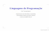 Linguagens de Programação - inf.ufsc.brolinto/ine5622-cap3.pdf · desenvolvimento de software básico (SO, compiladores) recursos de baixo nível e bom desempenho ... de LP Domínios