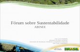 Fórum sobre Sustentabilidade - Abinee tec 2017 · Energia das Ondas . Considerações gerais: •O Brasil estabeleceu metas para redução das emissões de GEE •EE e Energias renováveis