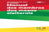 presiDenciais 2016 manual dos membros das mesas eleitorais 2016/MANUAL MEMBROS... · substitutos dos membros ausentes de entre os eleitores da freguesia mediante acordo da maioria