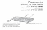 Modelo No. - panasonic.com · Obrigado por adquirir o aparelho de fax Panasonic. ... (KX-FT938 somente) 6 Manual de Instruções 1 Bandeja de papéis (KX-FT938 somente) ... F No caso