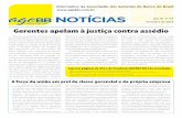Informativo da Associação dos Gerentes do Banco do Brasil ... · BB é processado por enviar até 80 torpedos diários a gerentes para cobrar metas BB condenado em ação contra