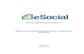 Manual de Orientação do eSocial para o Empregador Doméstico · - Alteração de incidência de IRRF para a rubrica "eSocial1950 - Férias - O dobro na vigência do contrato" -