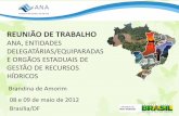 REUNIÃO DE TRABALHO - arquivos.ana.gov.brarquivos.ana.gov.br/institucional/sag/CobrancaUso/Oficinas/... · 2004 2005 2006 2007 2008 2009 2010 ... Entidade delegatária das funções