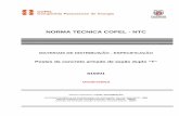 NORMA TÉCNICA COPEL - NTC · Tabela 1 – Postes duplo T ... traço de referência de engastamento e sinal demarcatório de içamento ... 6.3.8 Ensaio de reconstituição de traço