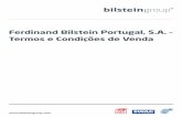 Ferdinand Bilstein Portugal, S.A. – Termos e Condições de ... · 4.4 Condições relativas à cobrança de taxas de transporte, seguros e fretes para a entrega de Bens fora de