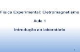 Física Experimental: Eletromagnetismo Aula 1 Introdução ao ...lilith.fisica.ufmg.br/~labexp/novosite/Aula1_Eletro.pdf · análise de dados obtidos em experimentos de eletromagnetismo