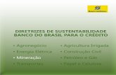 Diretrizes de Sustentabilidade Banco do Brasil para o ... · O ano de 2010 foi excepcional ... sustentabilidade aplicáveis ao setor de forma a garantir que as atividades ... 7 DIRETRIZES
