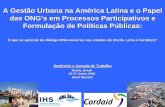 A Gestão Urbana na América Latina e o Papel das … de Pernambuco (Faculdade de Arquitetura, Programa de Mestrado em Desenvolvimento Urbano, Faculdade de Geografia, Programa de Mestrado)