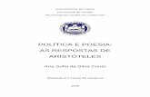 POLÍTICA E POESIA: AS RESPOSTAS DE ARISTÓTELESrepositorio.ul.pt/bitstream/10451/3697/1/ulfl037373_tm.pdf · O modelo político que é definido a partir do livro III visa instituir