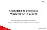Atualização da Legislação Resolução ANTT 5232/16§ão... · •“Declaroque os produtos perigosos estão adequadamente classificados, embalados, identificados, e estivados