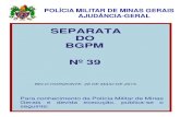 SEPARATA DO BGPM Nº 39 - policiamilitar.mg.gov.br · se uma tabela em branco, para as devidas anotações do ... da Resolução do Concelho Estadual de ... vem descrito “Histórico