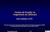 Pontos de Função na Engenharia de Software · 1983 primeiro curso de APF no Brasil ... Completo em si mesmo ... Gráfico ilustrando o custo por ponto de função para 4 projetos.