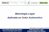 Metrologia Legal Aplicada ao Setor Automotivo - REMESPremesp.org.br/enqualab2013/arquivos/1.pdf · • Resolução Contran n° 092/99 - Dispõe sobre requisitos técnicos mínimos