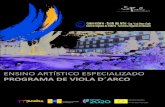 ENSINO ARTÍSTICO ESPECIALIZADO · ensino artÍstico especializado programa de viola d´arco regiÃo autÓnoma da madeira uniÃo europeia fundo social europeu