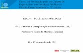 EIXO 4 POLÍTICAS PÚBLICAS D 4.3 - Análise e Interpretação ...repositorio.enap.gov.br/bitstream/1/1000/2/Apresentação - Paulo... · D 4.3 - Análise e Interpretação de Indicadores
