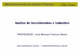 Análise de Investimentos e Valuation - netofeitosa.com.br · A empresa e o Mercado de Capitais E. Reinveste B. Empresa investe em Ativos a curto e longo prazo Mercados Financeiros
