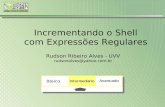 Incrementando o Shell com Expressões Regulares · O que são Expressões Regulares (ERs ou regexes)? “ER é uma composição de símbolos, caracteres com funções especiais, que,