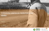 7ª PESQUISA HÁBITOS DO PRODUTOR RURAL ABMRA · “A ABMRA ajuda a fomentar as boas práticas do marketing na cadeia do agronegócio e a criar oportunidades de negócios para os