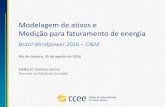 Modelagem de ativos e Medição para faturamento de energia Medição para faturamento de energia Rio de Janeiro, ... Gerador a Título de Serviço Público 44 1,0% Gerador Autoprodutor