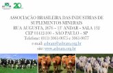 ASSOCIAÇÃO BRASILEIRA DAS ... - agricultura.gov.br · suplementos para nutrição animal, demonstrando a importância de sua utilização correta, visando à melh oria dos níveis