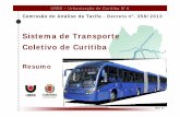 3 - Sistema de Transporte - URBS [Modo de Compatibilidade]multimidia.curitiba.pr.gov.br/2013/00133858.pdf · Sistema de Transporte Coletivo de Curitiba Comissão de Análise da Tarifa