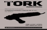 Manual de Instruções - Ferramentas Super Tork · o uso imediatamente e verifique o disco abrasivo. ... com que a borda do disco corte a superfície da peça. Mova a esmerilhadeira
