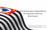 Elementos para diagnósticos de Arquivos Públicos Municipaisconsorcioabc.sp.gov.br/imagens/pagina/Camila_11dez2012_.pdf · Acondicionamento e armazenamento dos documentos Segurança