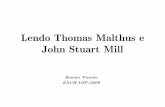 Lendo Thomas Malthus e John Stuart Mill - each.usp.br .desvio para o campo da conjectura, n£o insistirei