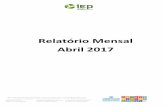 Relatório Mensal Abril 2017 - portaliep.com · Houve um treinamento de coordenação motora para inicial a ... As equipes demonstraram certa dificuldade no planejamento durante a
