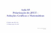 Aula 03 Polarização do JFET - Soluções Gráficas e Matemáticaselo2eng/Aula_03_DCE3_2018.pdf · Slide 2 Configuração com Polarização Fixa • C1, C2: Capacitores de acoplamento.