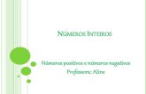 Números positivos e números negativos Professora: Aline · os nÚmeros naturais tÊm servido perfeitamente para expressar o resultado de uma contagem ou de uma medida.